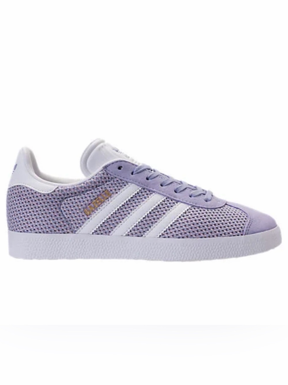 adidas Women’s Lavender and White Gazelle Sneakers